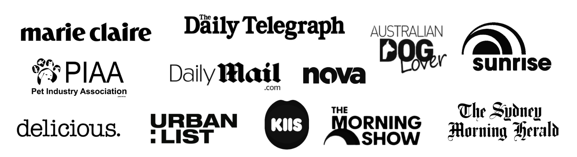 Featured in marie claire, The Daily Telegraph, Australian Dog Lover, Sunrise, PIAA, Daily Mail, Nova, delicious., Urban List, KIIS, The Morning Show, The Sydney Morning Herald